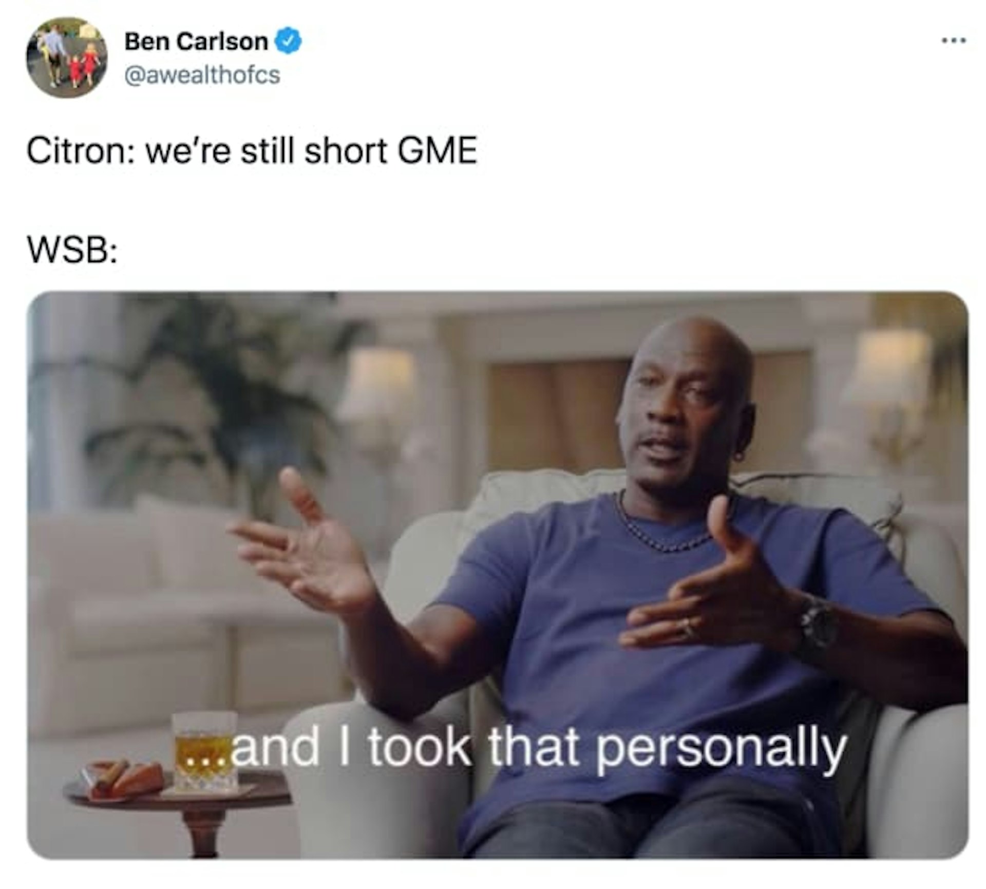 Michael Jordan Gamestop Stock Meme