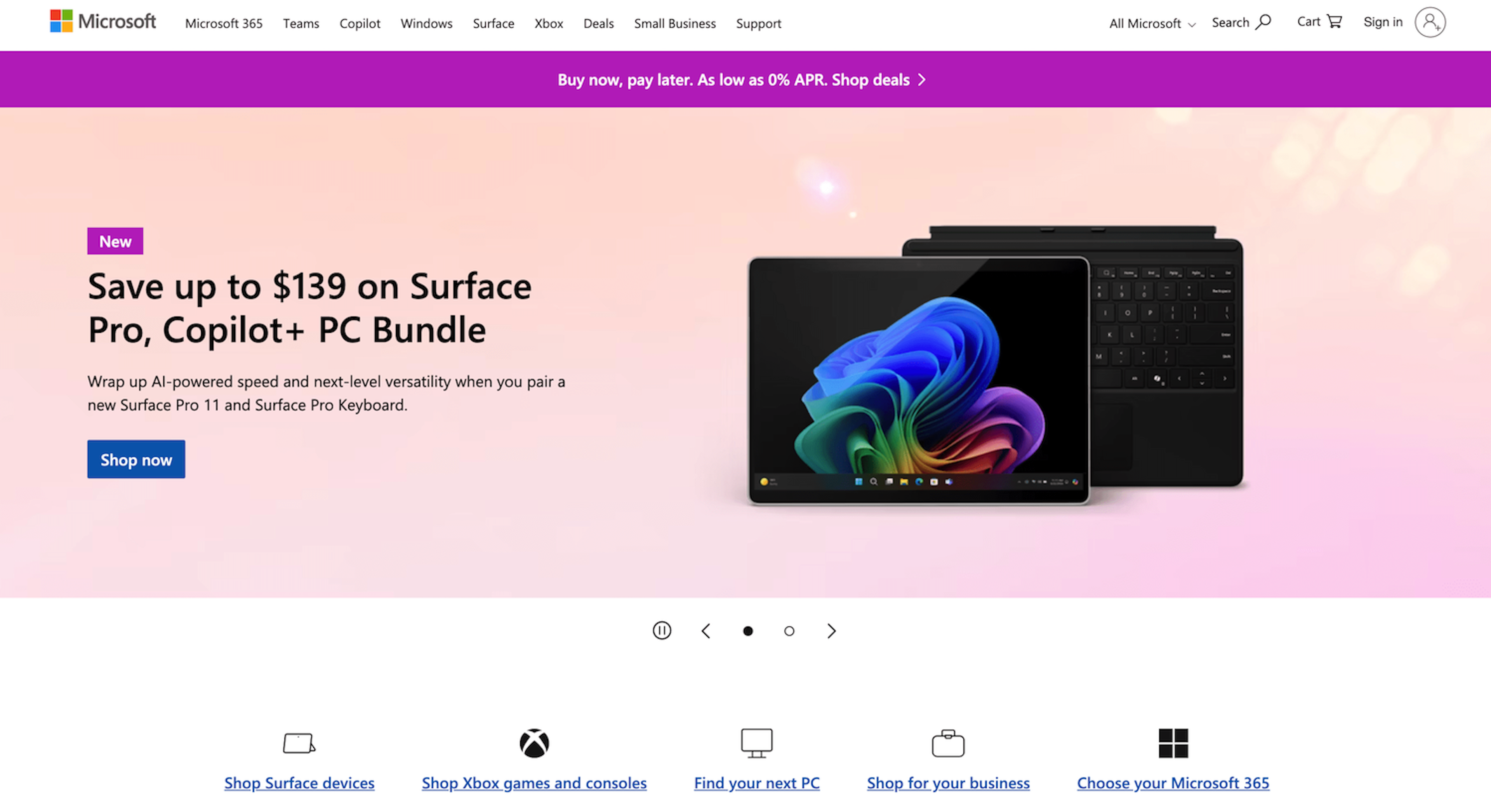 microsoft homepage