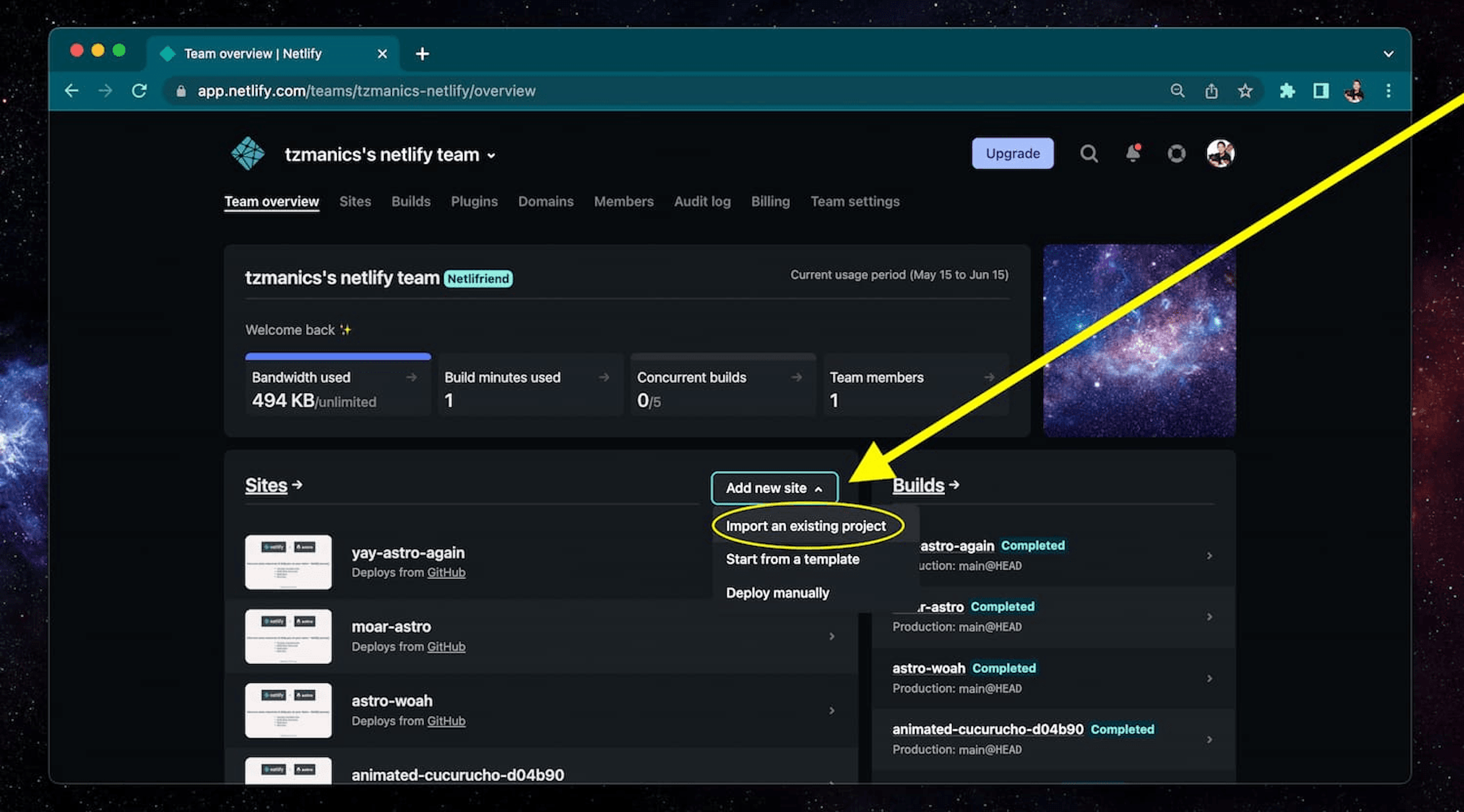 netlify-dashboard