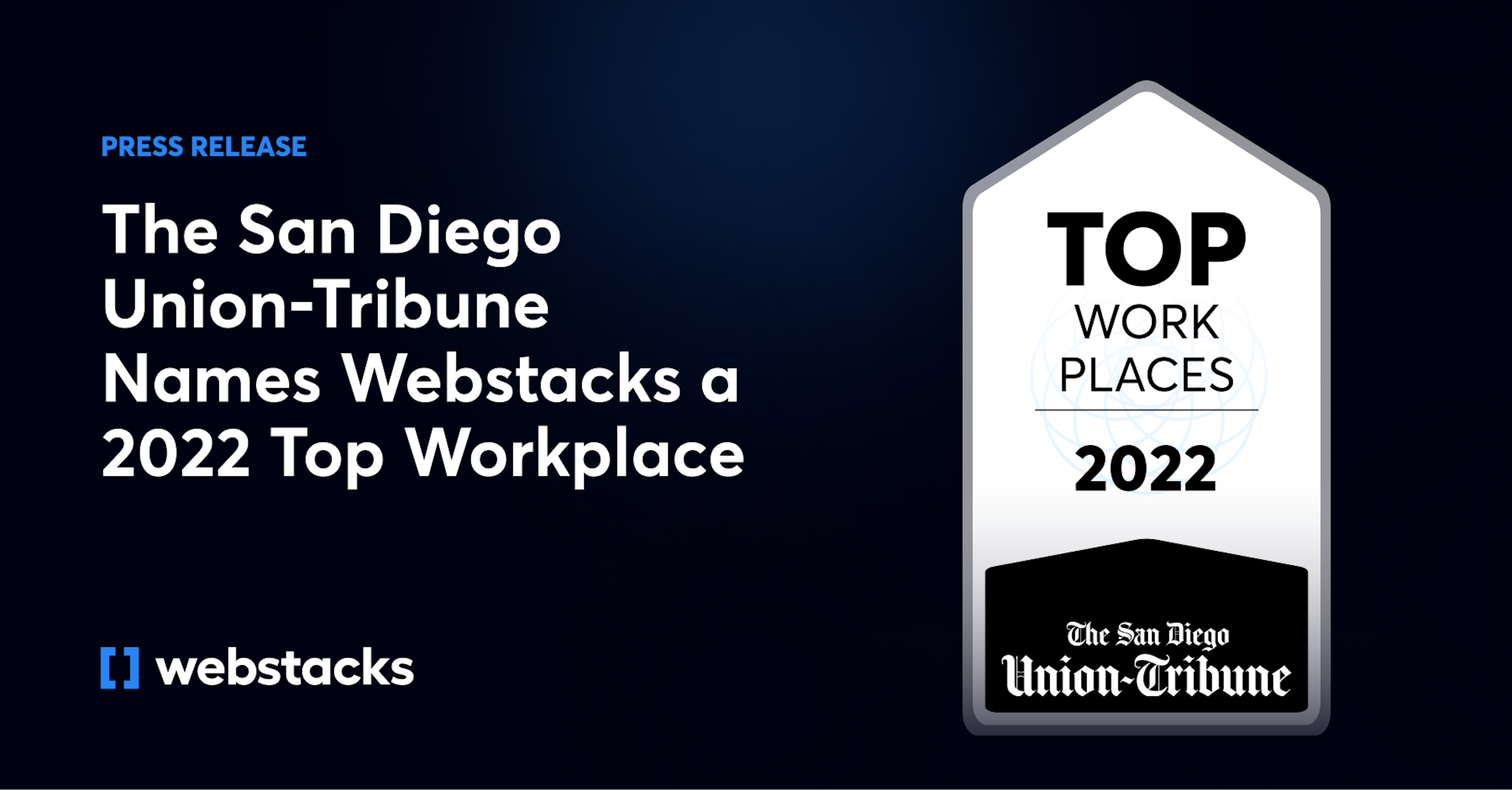 Featured Image for The San Diego Union-Tribune Names Webstacks 2022 Top Workplace