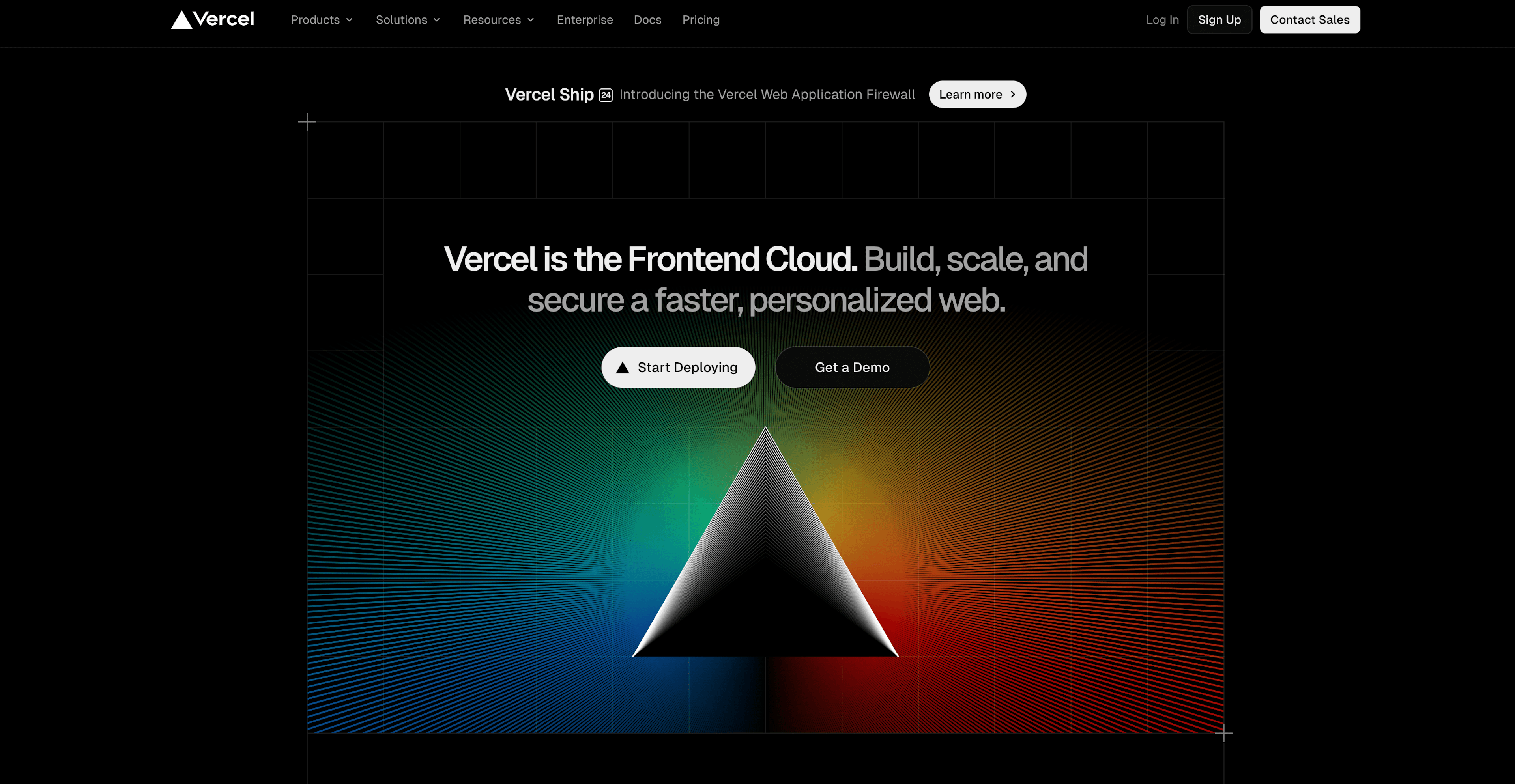 vercel website