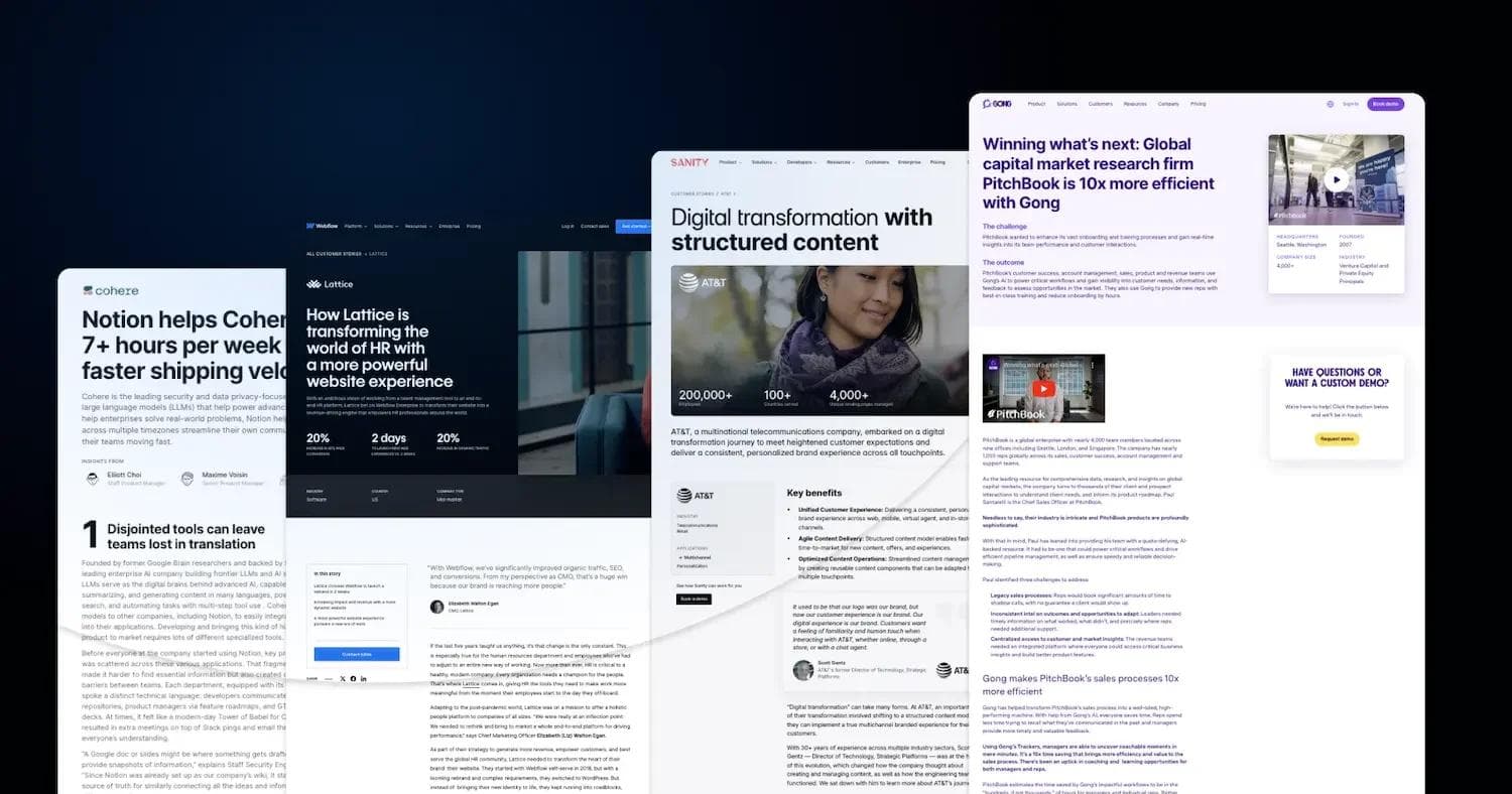 Explore 14 detailed B2B case study examples showcasing impactful solutions, ROI, and great design.