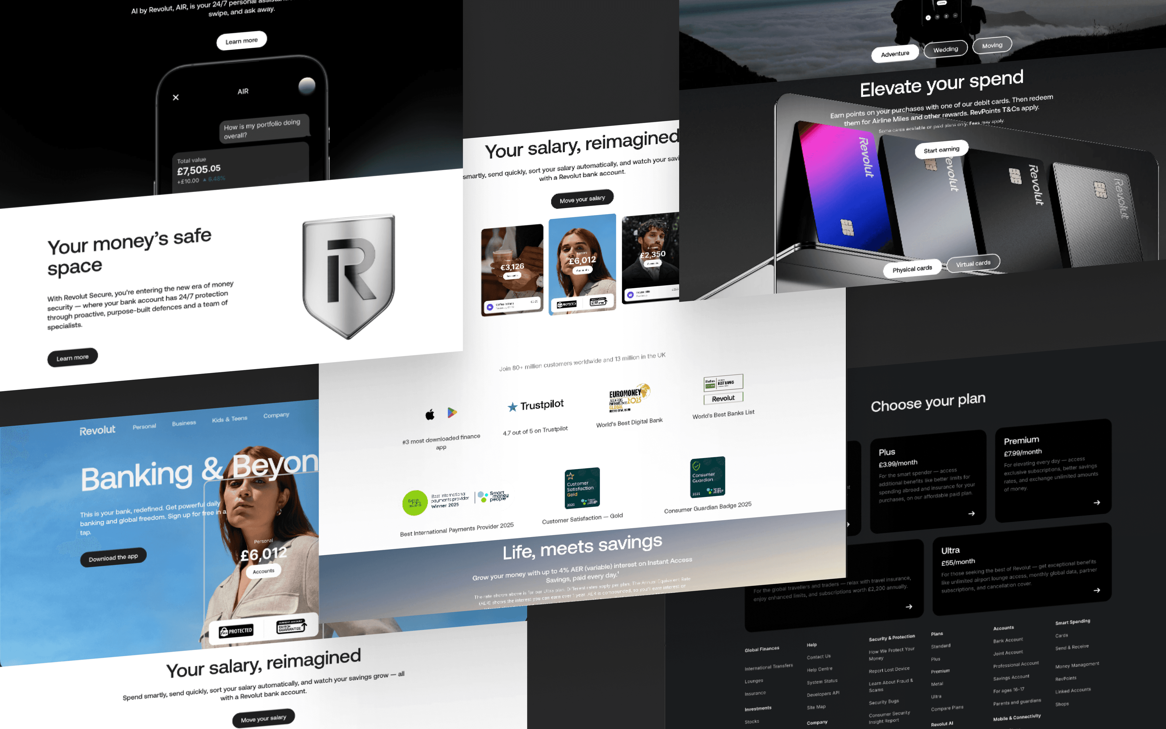 Revolut fintech homepage web design
