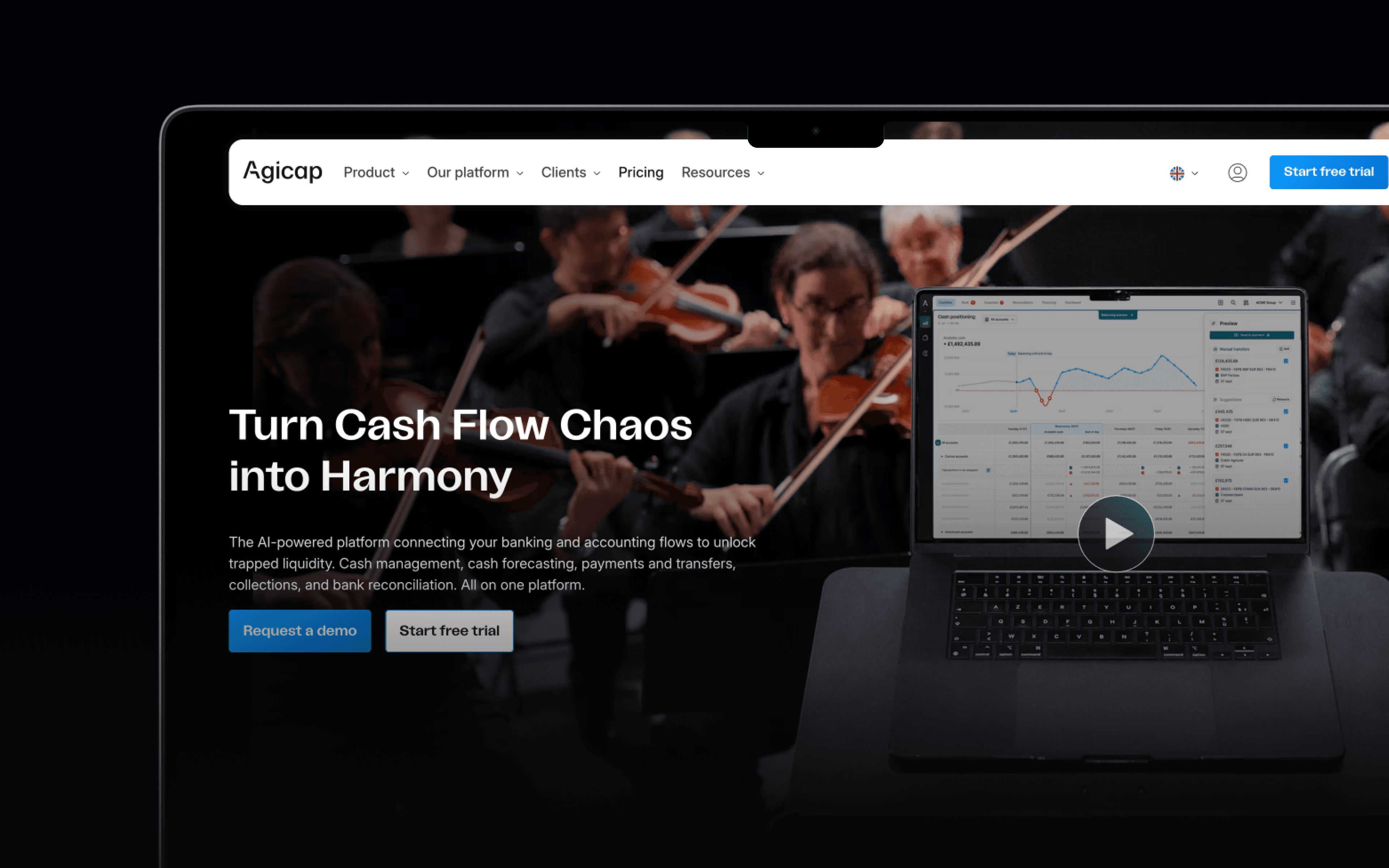 Agicap fintech homepage web design