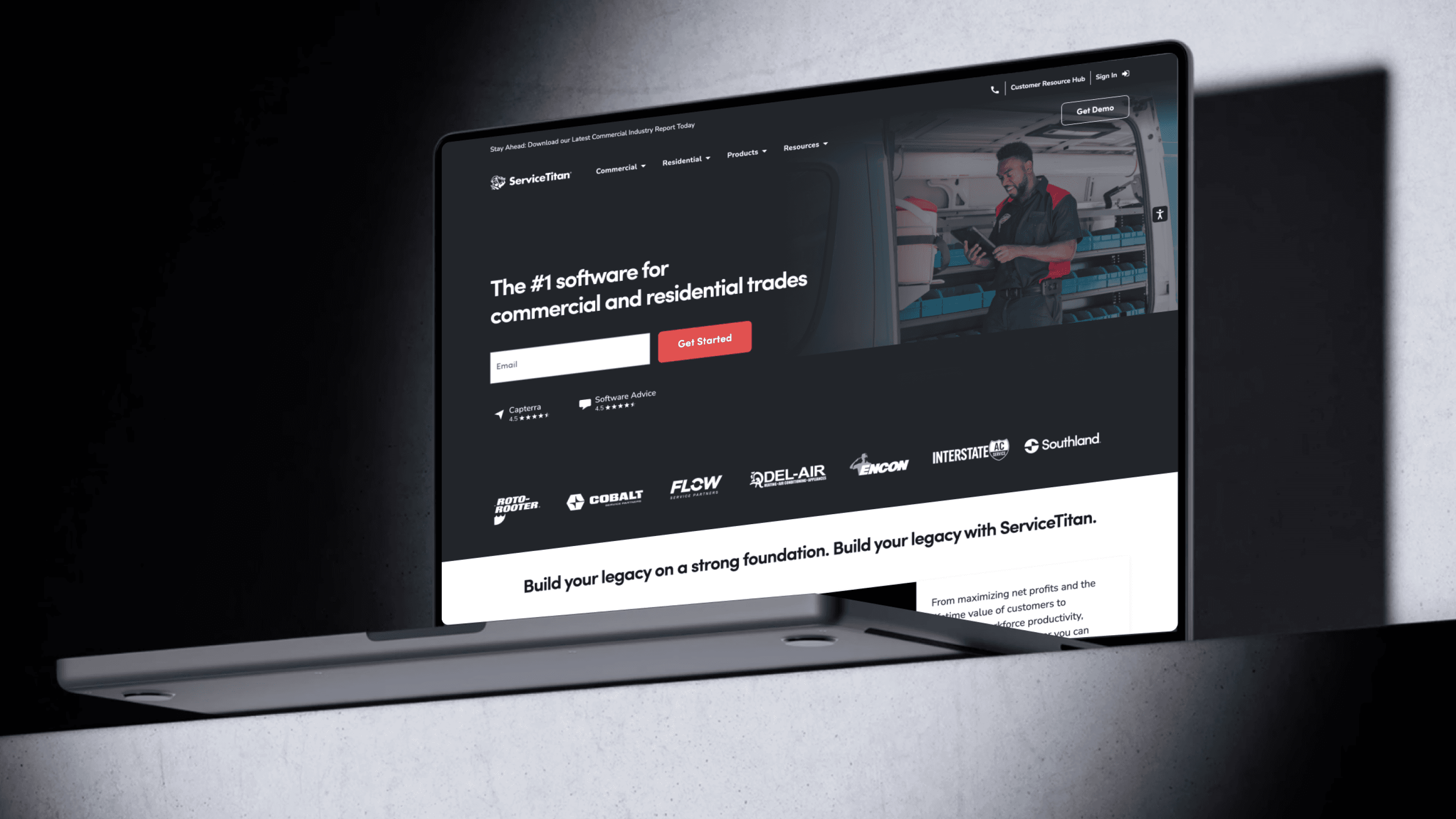 ServiceTitan website showcase
