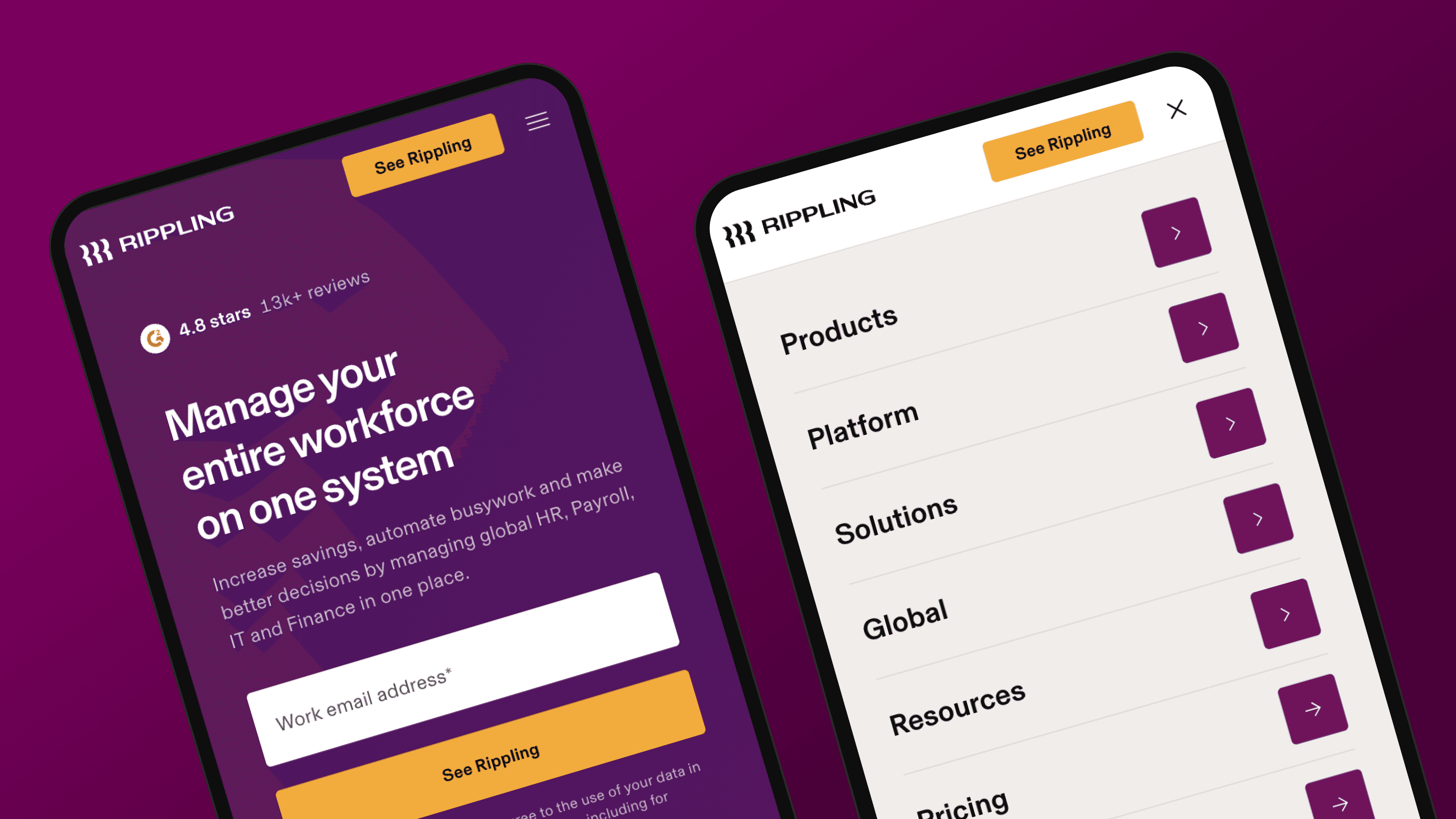 Rippling mobile design