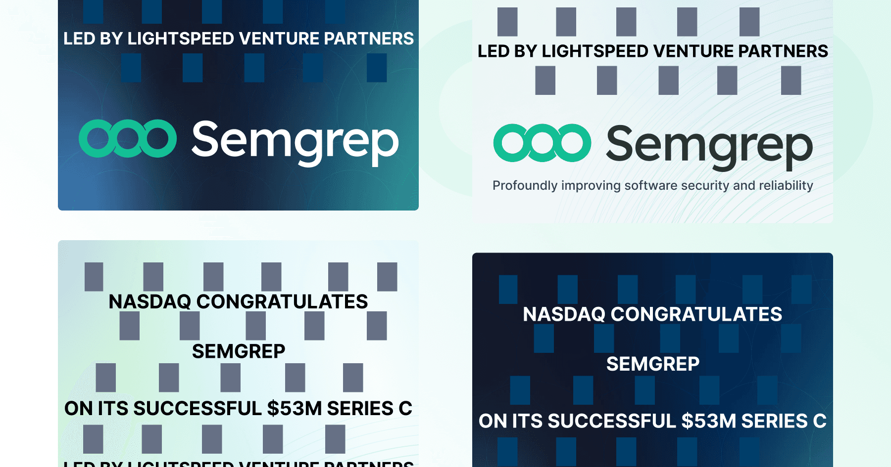 Semgrep celebrates a successful $53M Series C funding led by Lightspeed Venture Partners, with NASDAQ's congratulations.