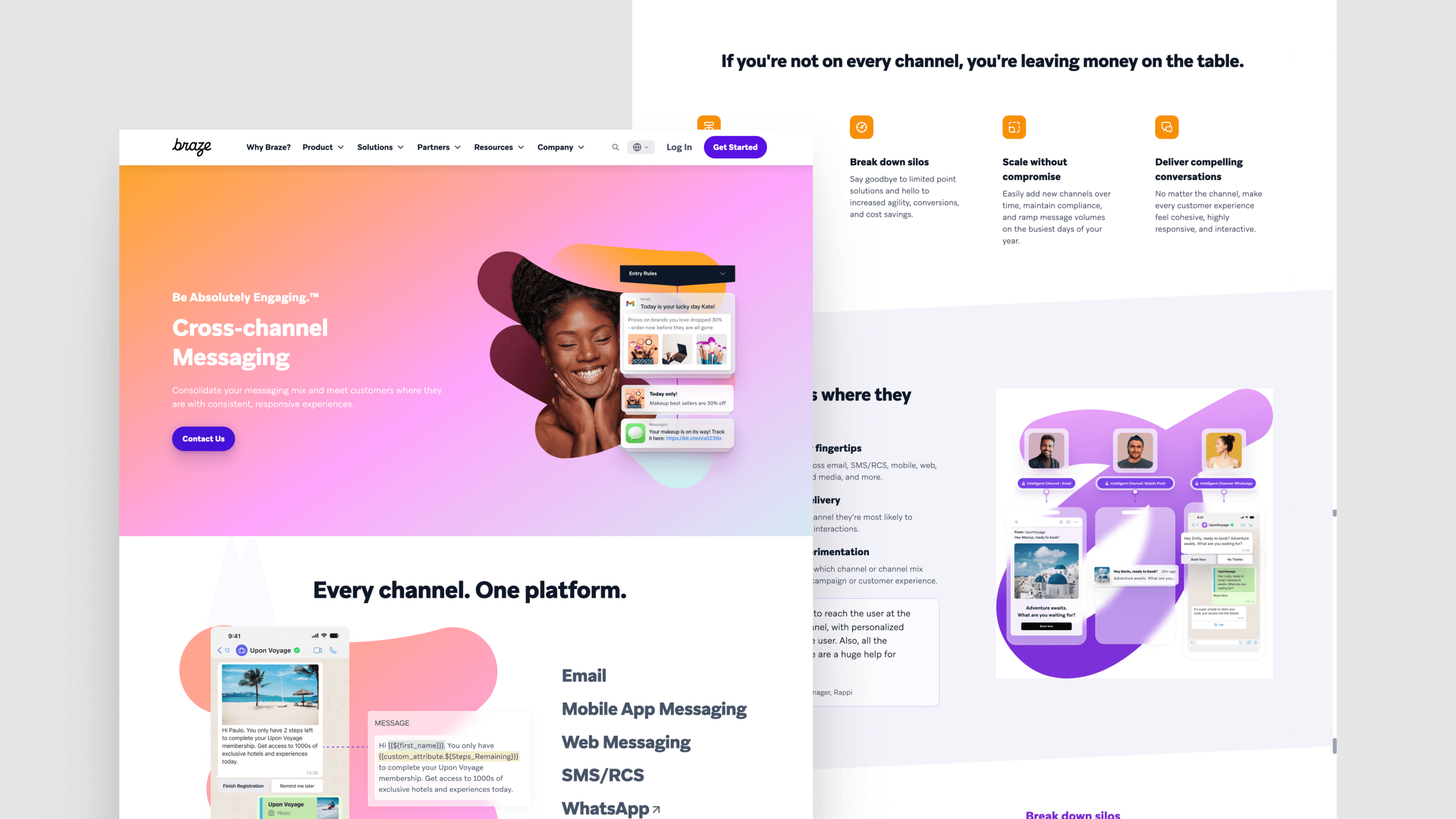 Braze product page