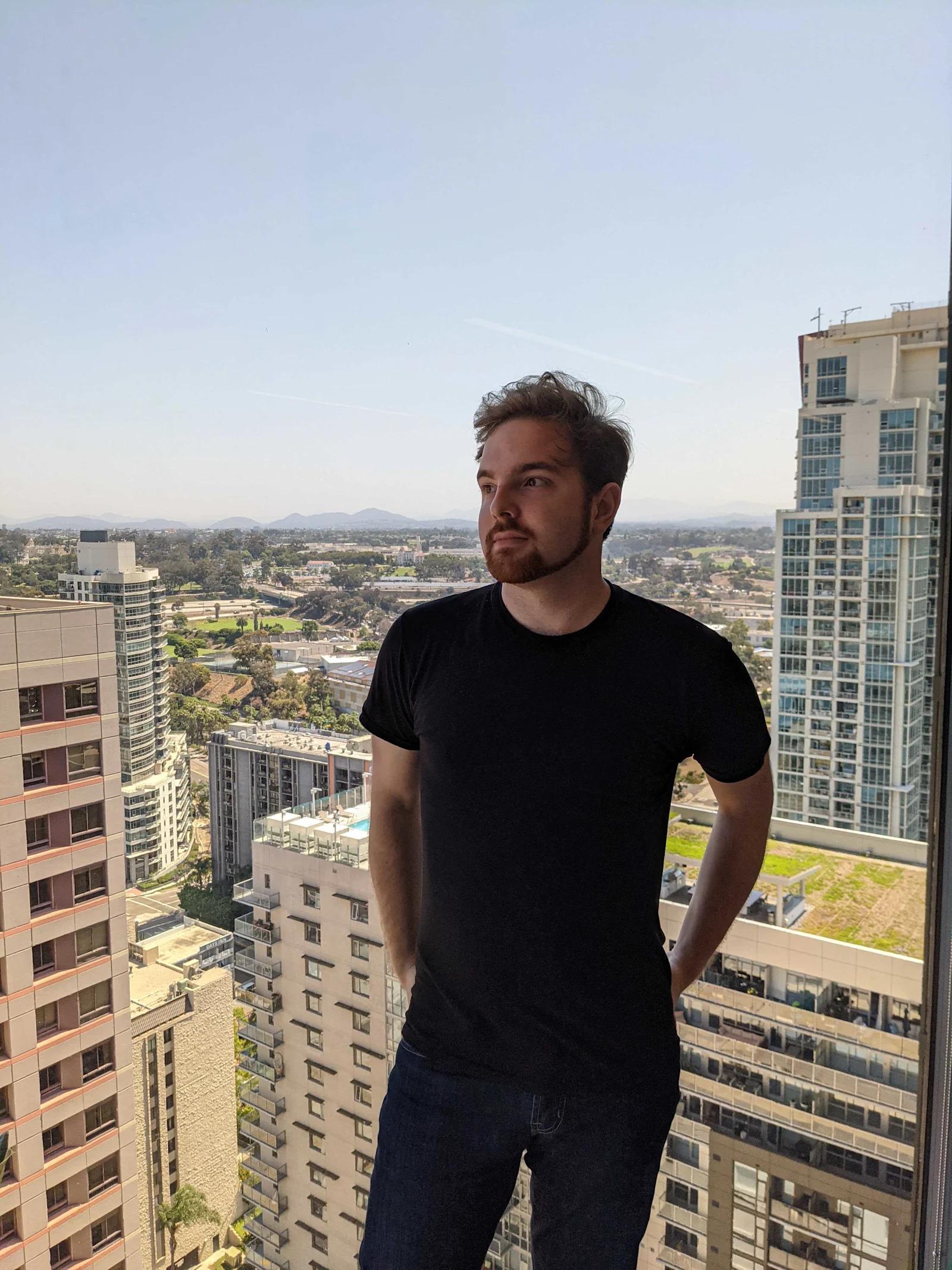 Image of Matthew Gasin at the Webstacks office in Downtown San Diego.